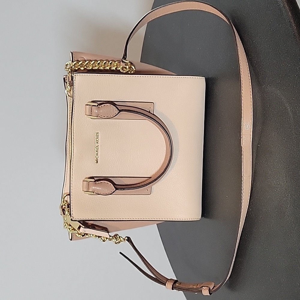 Michael Kors Alessa Small Pink Color Block Satchel Shoulder bag